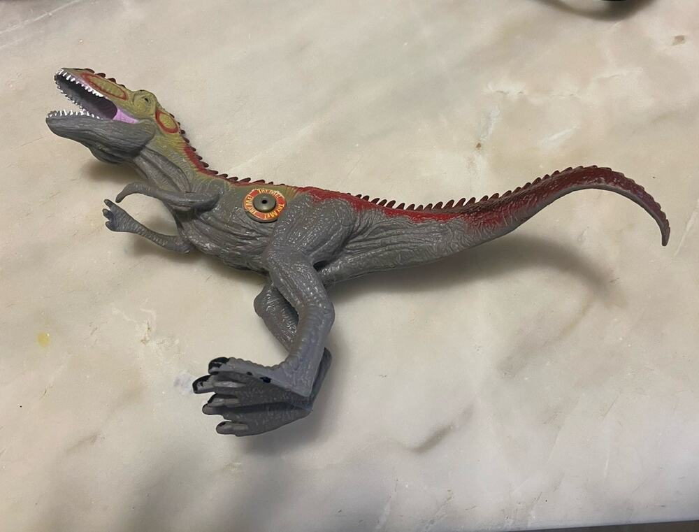Giganotosaurus Dinosaur Figure With Moving Jaw makes noise roars works